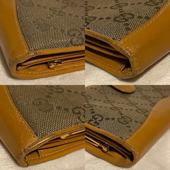 Authentic vintage Gucci wallet canvas & leather - Picture 13 of 16